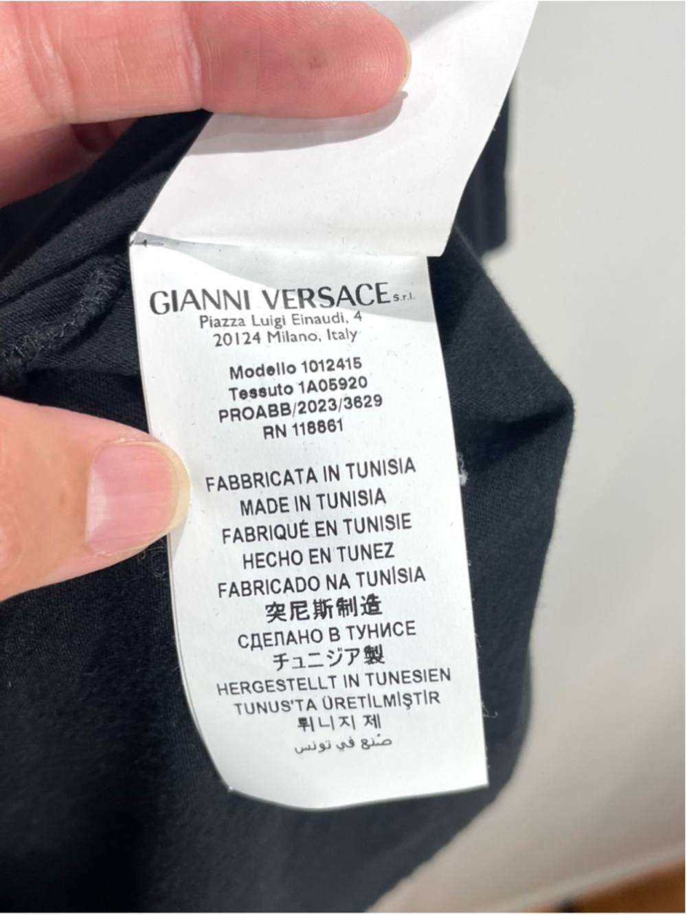 Versace Black Classic Logo T Shirt Size XL - Picture 9 of 10